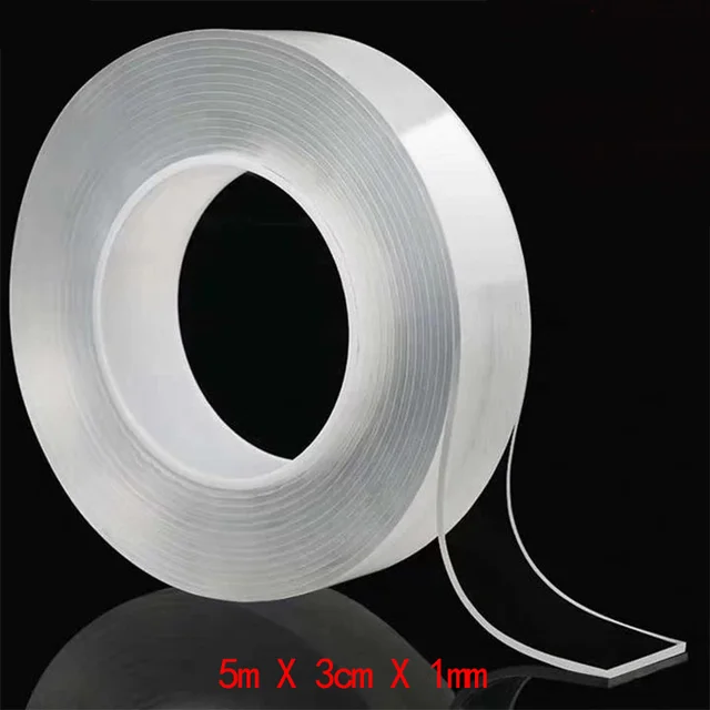 Nano Transparent Double-sided Tape Is Firmly Pasted, Waterproof, High Temperature Resistant Reusable.It Is A Good Helper In Life 5m