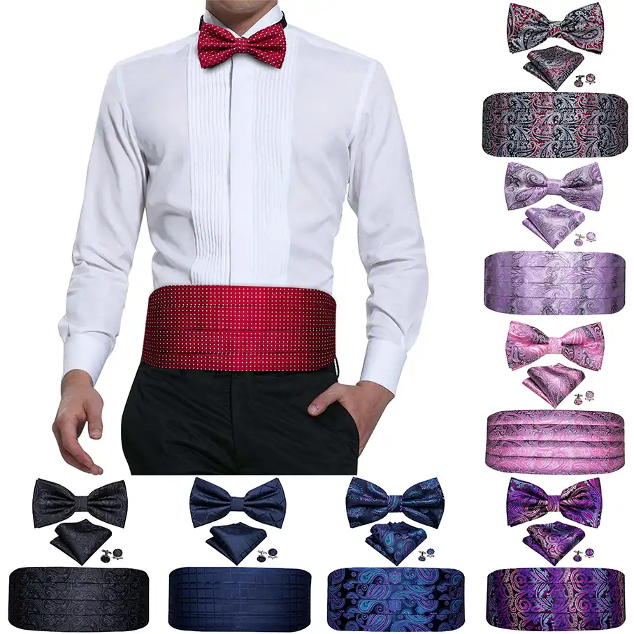 Clothes, Shoes & Accessories Mens TUX Cummerbund Suit Wide Belt Bow Tie