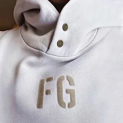 Sudadera con capucha de gran tamaño para hombre y mujer, suéter con estampado del logotipo de la séptima colección FG de 21Fw Essentials, estilo Hip Hop