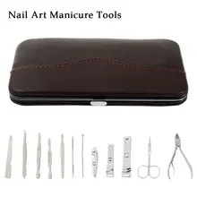 12 шт./компл. маникюрные инструменты для ногтей комплект ногтей машинка для стрижки волос, пинцет для выщипывания, Ножи комплекты каменный узор чехол Портативный педикюрная пилка