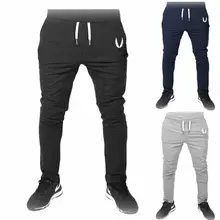 Мужские повседневные спортивные брюки Slim Fit Брюки Штаны для бега тренировочные штаны Фитнес для пробежки тренировки однотонные длинные брюки