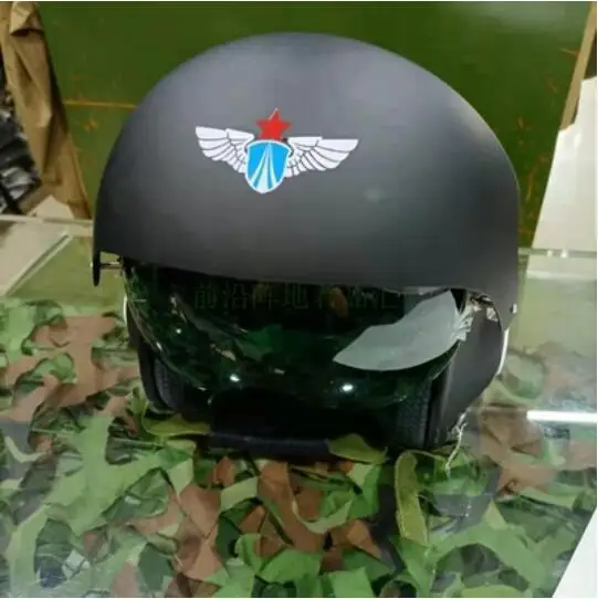 Capacete de moto aviador ABS, motocross, capacetes de moto, capacete da  força aérea militar, PC embutido, lente dupla