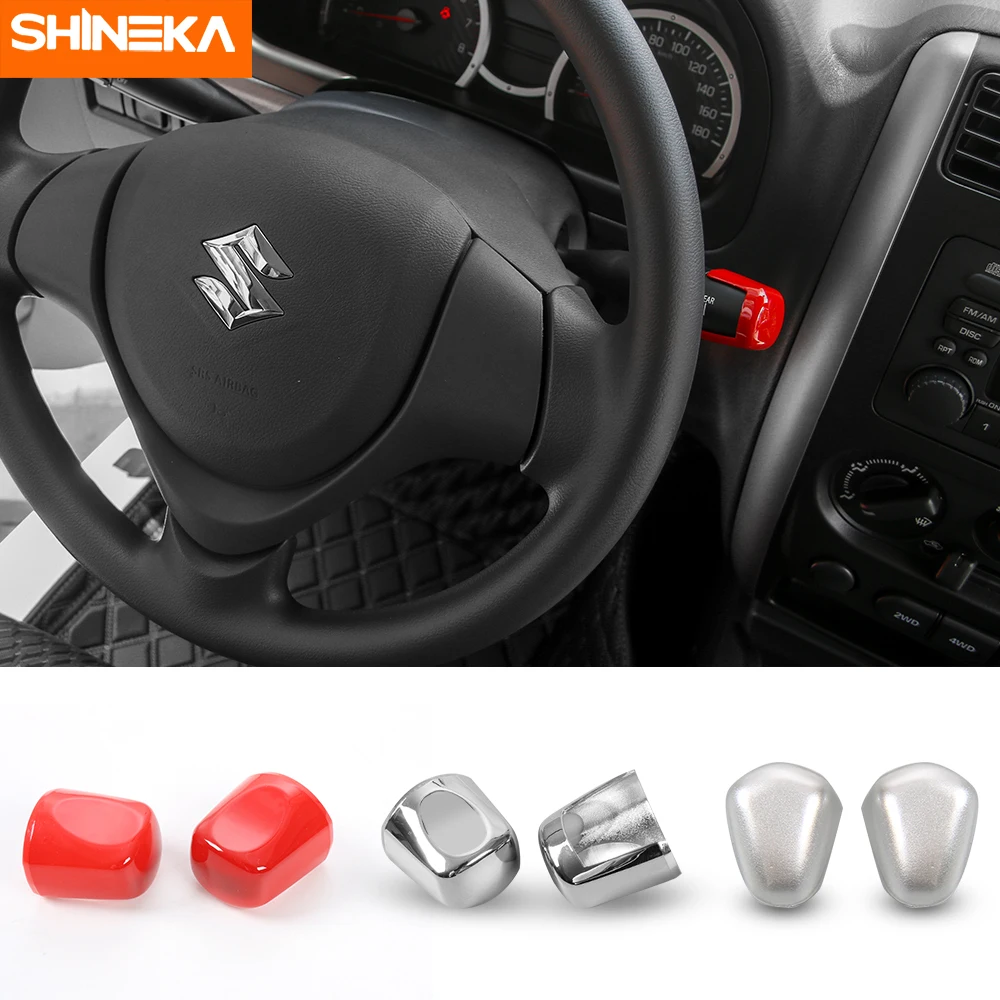

SHINEKA Car Styling for Suzuki Jimny 2007-2020 Car Accessories Wiper Lever Turn Signal Control Decorative Cover Trim Ring Frame