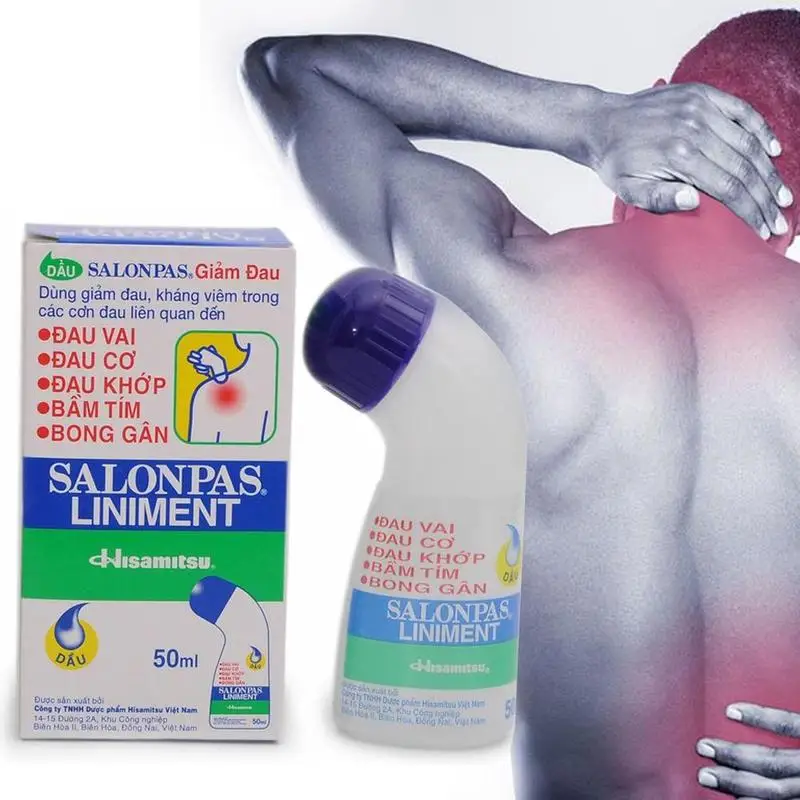 50 мл анальгетический обезболивающий лосьон Salonpas, рулон линимента, Жесткое плечо для облегчения боли в мышцах, боли, специальный дизайн для спортсмена