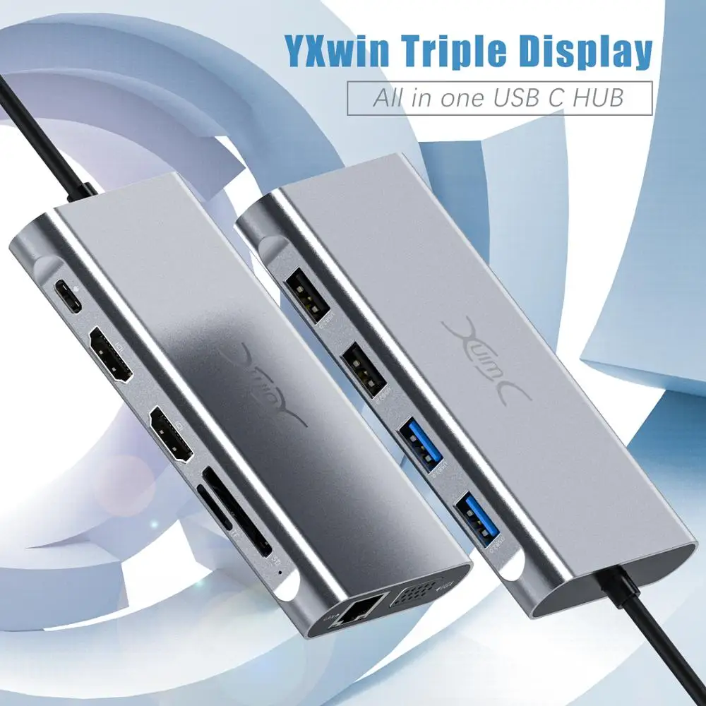 

YXwin USB C HUB Type C to Multi USB 3.0 HUB HDMI Adapter Dock for MacBook Pro Huawei Mate 30 USB-C 3.1 Splitter Port Type C HUB