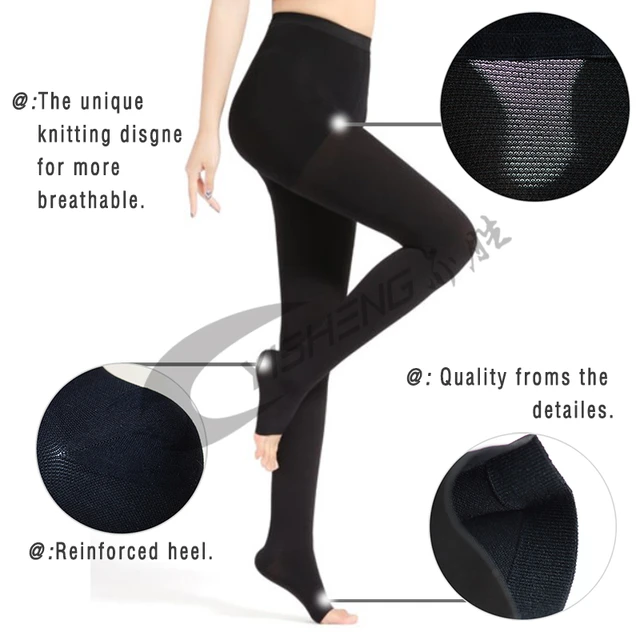 Medical 23-32 mmHg Compression Pantyhose Tights Women Nurse Support  Stockings S M L XL XXL 