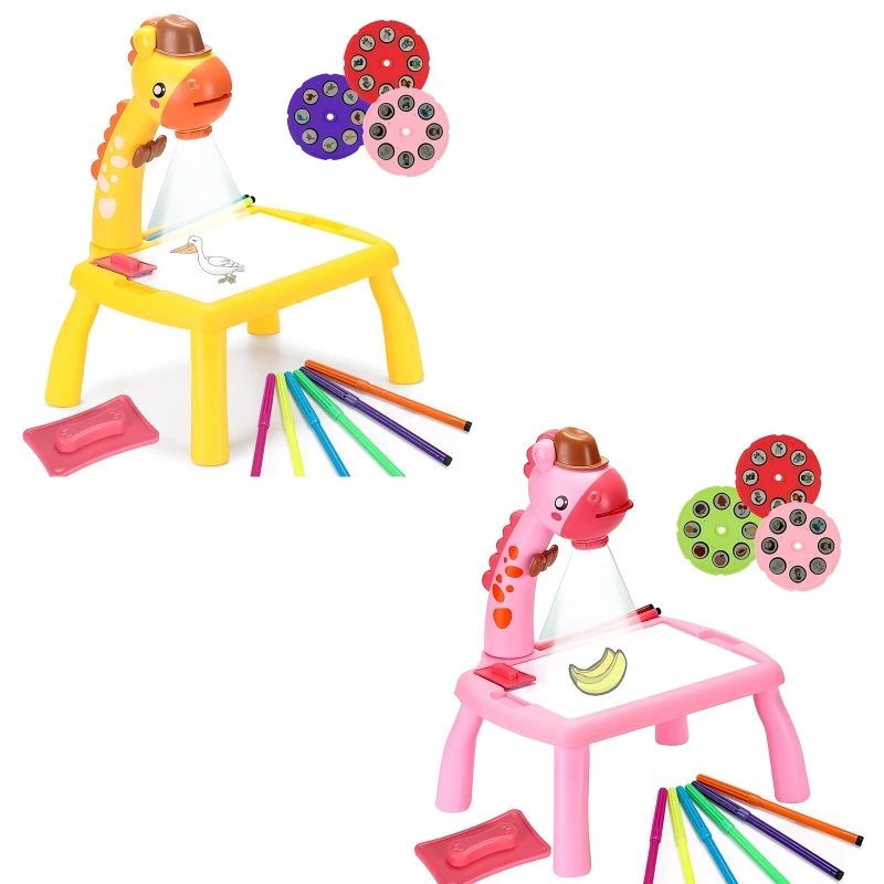 Multifunctional Drawing Board Learning Desk with Music Function Trace and Draw Projector for Children Kid Art Gift | Дом и сад