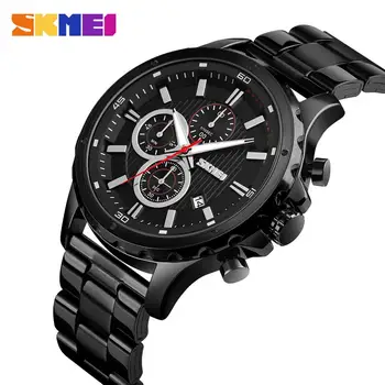 

Me'n's Watches Top Luxury Quartz Watch Fashion Men Business Wristwatch Stainless Steel Waterproof Clock Mens Stopwatch Watch