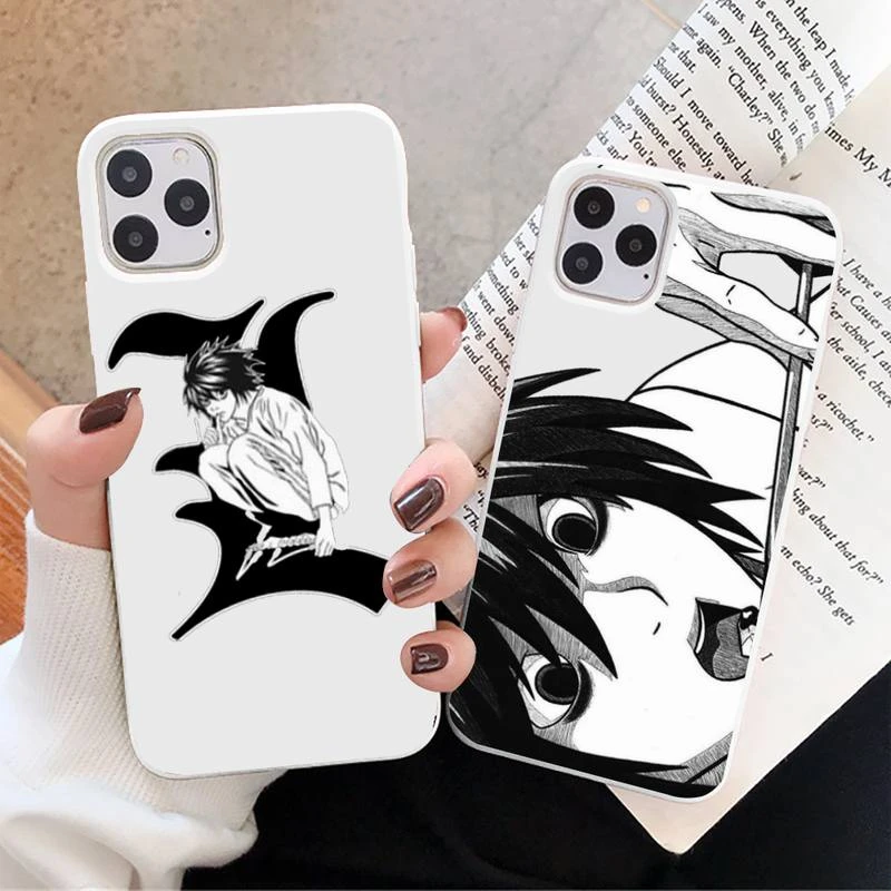 Death Note  Anime Ryuk kira Phone Case Candy Color for iPhone 6 7 8 11 12 s mini pro X XS XR MAX Plus Anti-fall protective cute iphone 7 cases