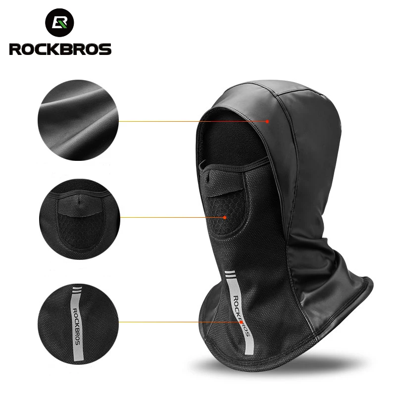 Зимняя велосипедная Кепка ROCKBROS, Флисовая теплая ветрозащитная велосипедная маска для лица, Балаклава, лыжная маска, шапка для рыбалки, катания на лыжах, головной убор