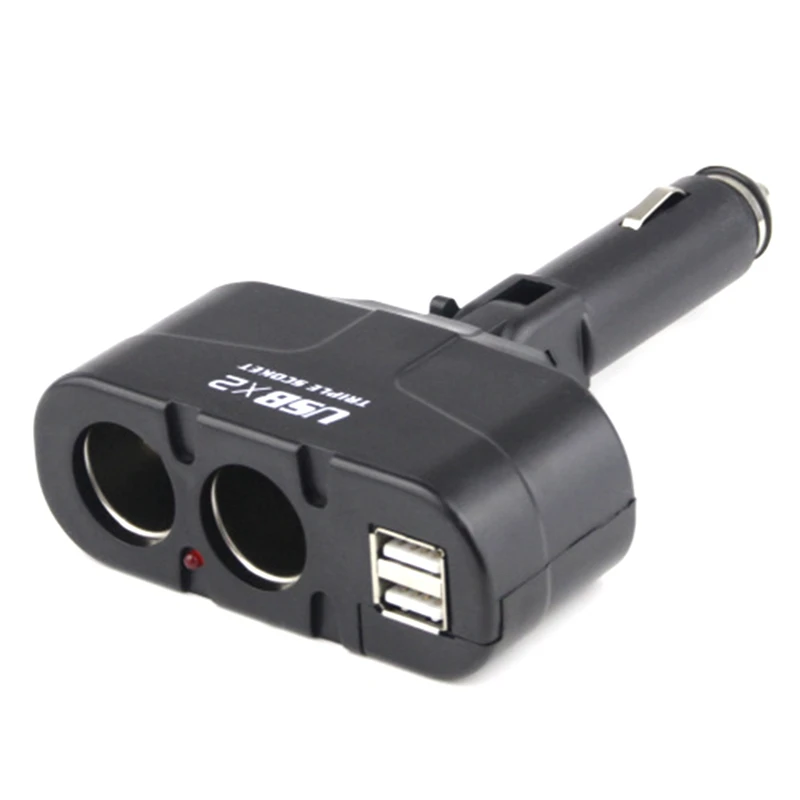 Двойной USB автомобильный адаптер Складной автомобильный разъем прикуривателя Зарядное устройство Шнур питания разъем для автомобиля складной