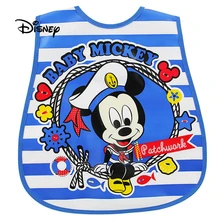 Disney регулируемые детские нагрудники EVA пластиковые водонепроницаемые нагрудники для обеденного кормления Детские Мультяшные нагрудники для кормления Детский фартук нагрудники