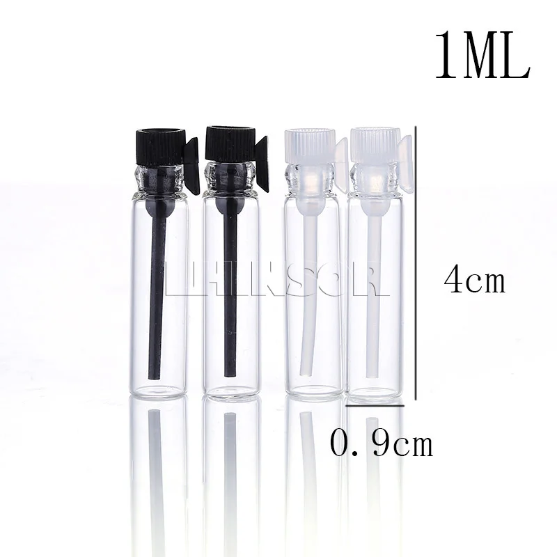 100pcs lot 1ml 2ml Empty Plastic Rod Glass Sampl Bottle Essential Oil Test Tube Perfume Dropper 2