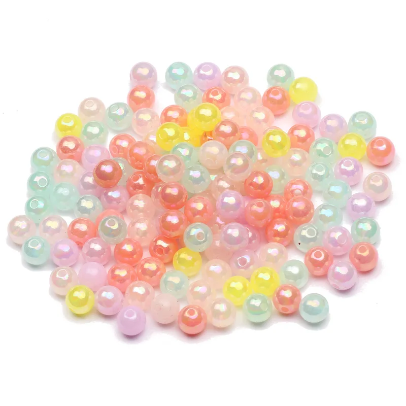 Acrylic Beads for Bracelets Jewelry Making 12mm, Jelly color