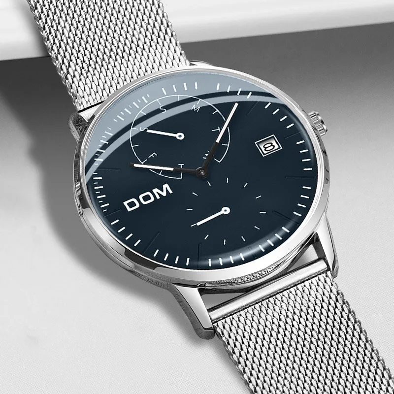 

Watch DOM Brand Multi-functional Western Style OEM Gift Customization MEN'S Watch Waterproof M-435D-2M