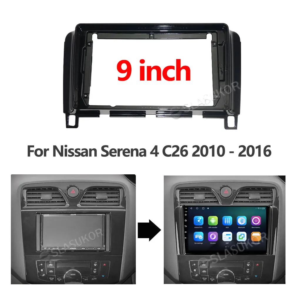 

For Nissan Serena 4 C26 2010 2011 2012 2013- 2016 Control Cable Canbus Work Stereo Panel Dash Installation DVD Frame 9 Inch 2din