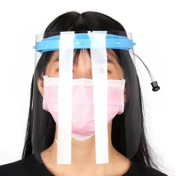 

Protective Full-Face Face Shield Mask Anti-Fogging Dustproof Eye Head Protection with Adjustable Bracket Hat Face Shield d