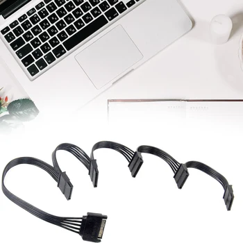 

SATA 15Pin 1 to 5 SATA 15Pin Hard Drive Power Supply Splitter Cable Cord for DIY PC Sever 15-pin SATA Power Extension Line Cable