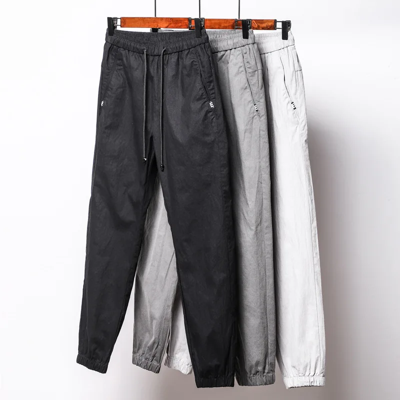 

Japanese-style Men Capri Casual Pants Harajuku Street Snap Athletic Pants Hong Kong Style New Style Trousers Skinny Pants Fashio