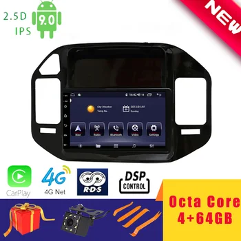 

9" Android 9.0 Car Multimedia Player Stereo for Mitsubishi Pajero V73 V60 2004~2011 Head Unit Octa Core DSP 2.5D+IPS 4G Carplay