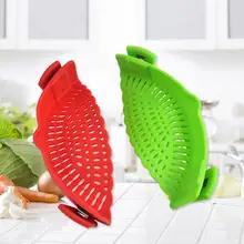 Фильтр для воды, горшок, боковой дуршлаг, Силиконовый Эластичный дуршлаг для фруктов, бытовая кухонная посуда для больших и маленьких размеров