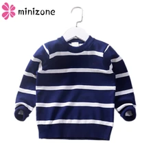 Новинка года, Детский свитер, полосатые свитера для мальчиков повседневная трикотажная одежда для девочки, милый свитер для девочек, детский пуловер для От 4 до 8 лет, MM8