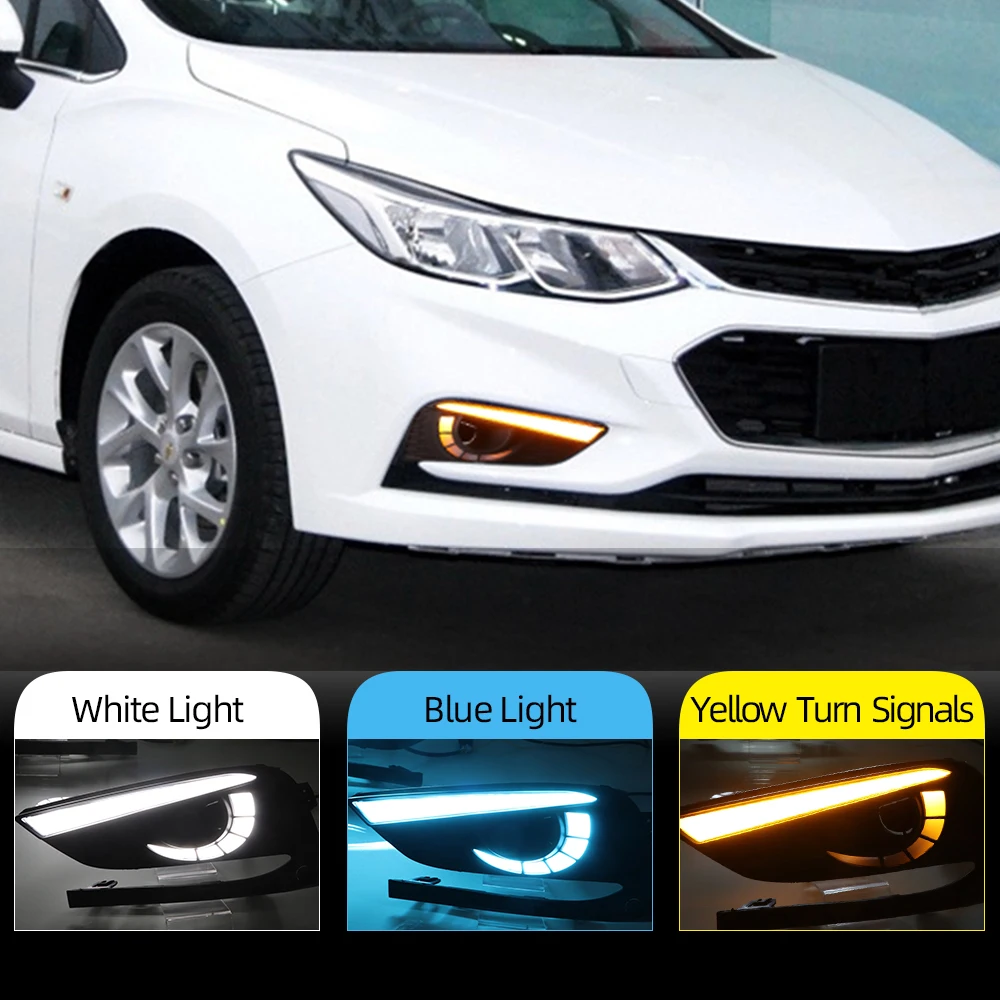 Дневные ходовые огни противотуманные фары для Chevrolet Cruze 2016 2017 2018 2 шт. 12 В дневной