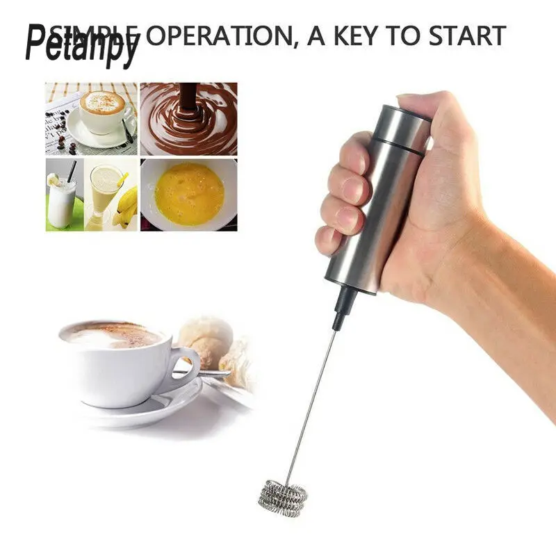 

Electric Handheld Milk Frother Foamer Egg Beater Double Spring Triple Spring Whisk Head Stainless Steel Drink Mixer Coffee Maker