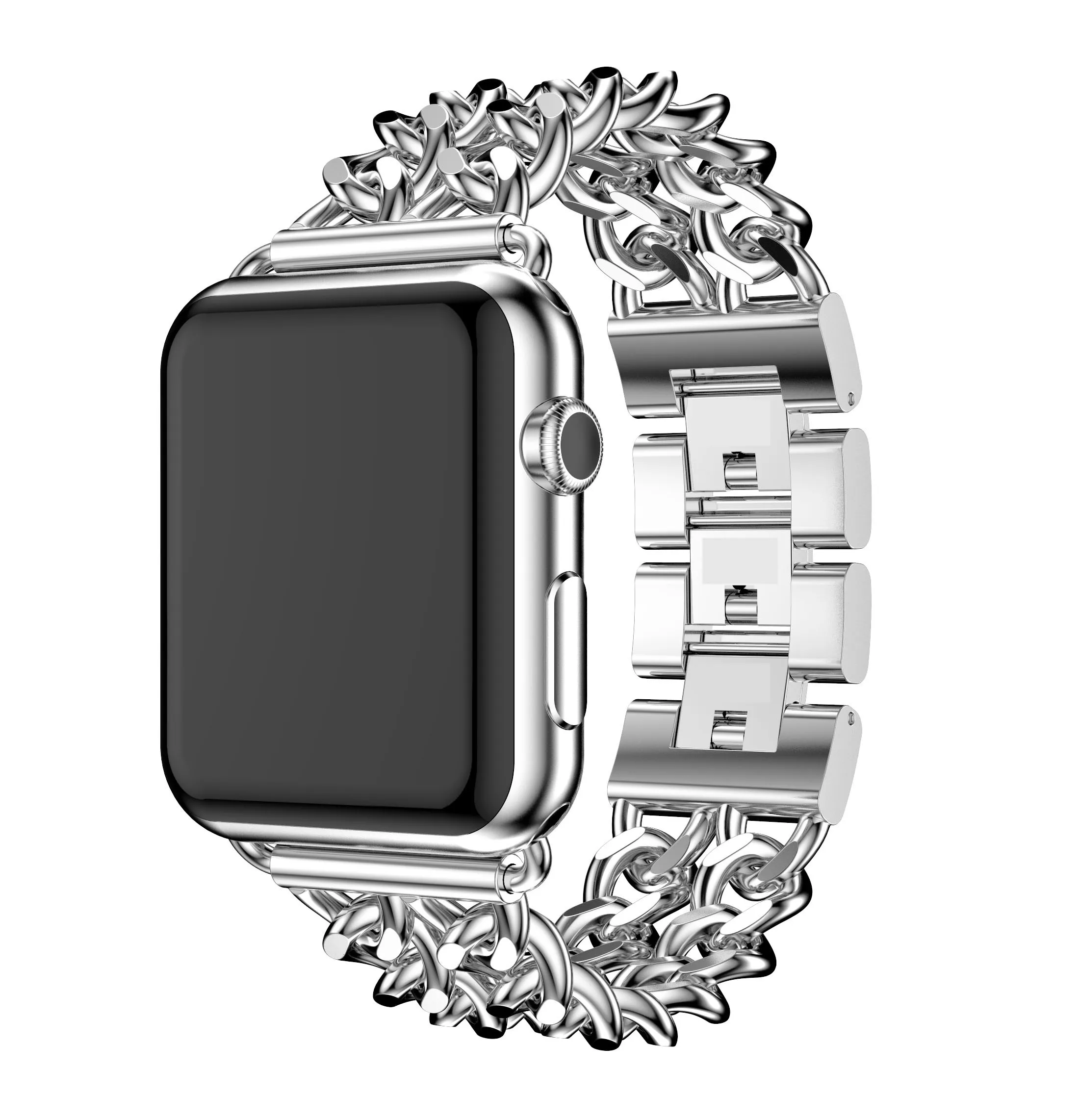 Oulucci ремешок из нержавеющей стали для Apple Watch 38 мм/40 мм/42 мм/44 мм аксессуары для часов сменный ремешок для iWatch серии 5/4/3/2