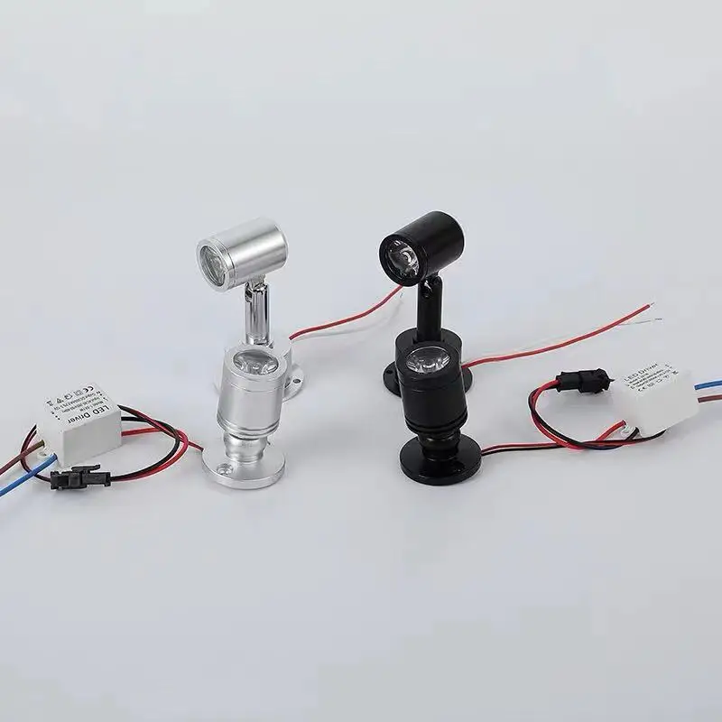 LED Spotlight Mini Surface Mounted Lamp 3W AC220V Downlight lamp Jewelry Display Ceiling Recessed Cabinet DC12V 24V Spot Lamp 2