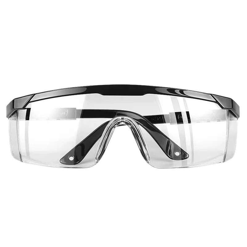 

Large Surround Flanking Anti-Splash Safety Goggles Temples Adjustable Height Transmission Goggles