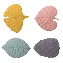 Tapis en coton pour nouveau né, couverture en forme de feuille, tapis de jeu rampant, décor de chambre