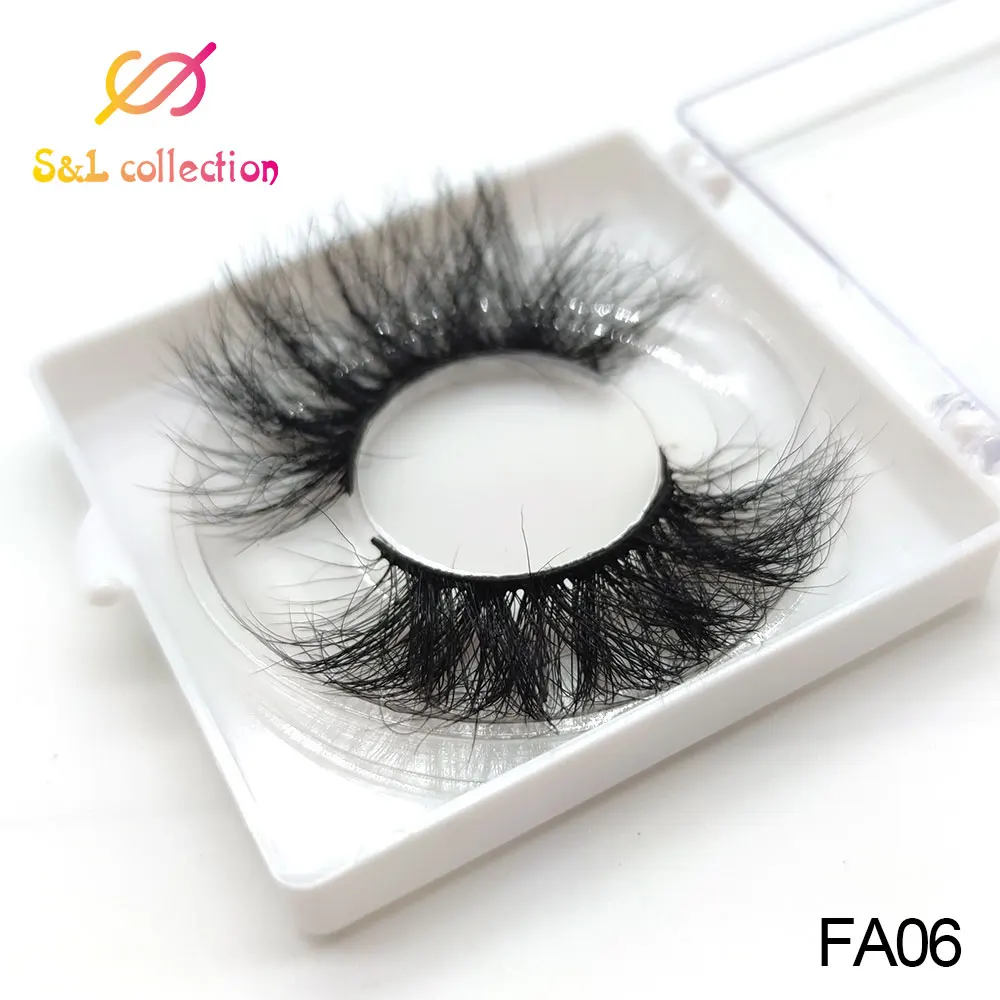 5D Flufffy 25mm lashes mink eyelashes with glitter square lash boxes wholesale lashes false eyelashes for makeup maquiagem