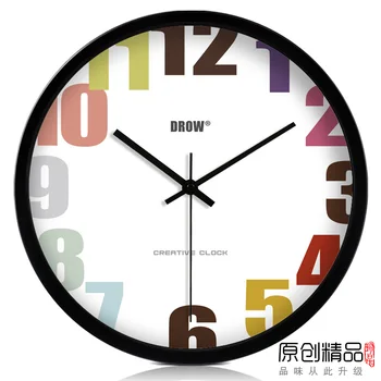

Calendar Clock Wall Modern Kitchen Metal Round Nordic Wall Clock Silent for Kids Rooms Reloj Mural Home Decoration WF50WC
