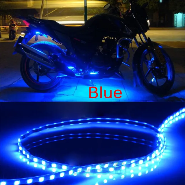 BANDE A LED SMD BANDEAU RUBAN EN XENON AVEC AUTO ADHESIF 12V POUR VOITURE  MOTO