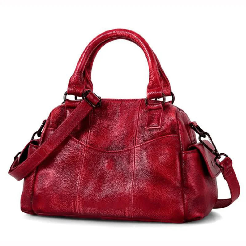 Винтажная Повседневная сумка ведро для сумки через плечо мессенджер из