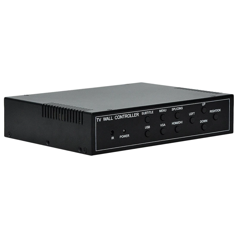 4 Channel Tv Video Wall Controller 2X2 1X3 1X2 Video Processor 4 Tv Splicing Support Hdmi Dvi Vga Usb Port Input Eu Plug