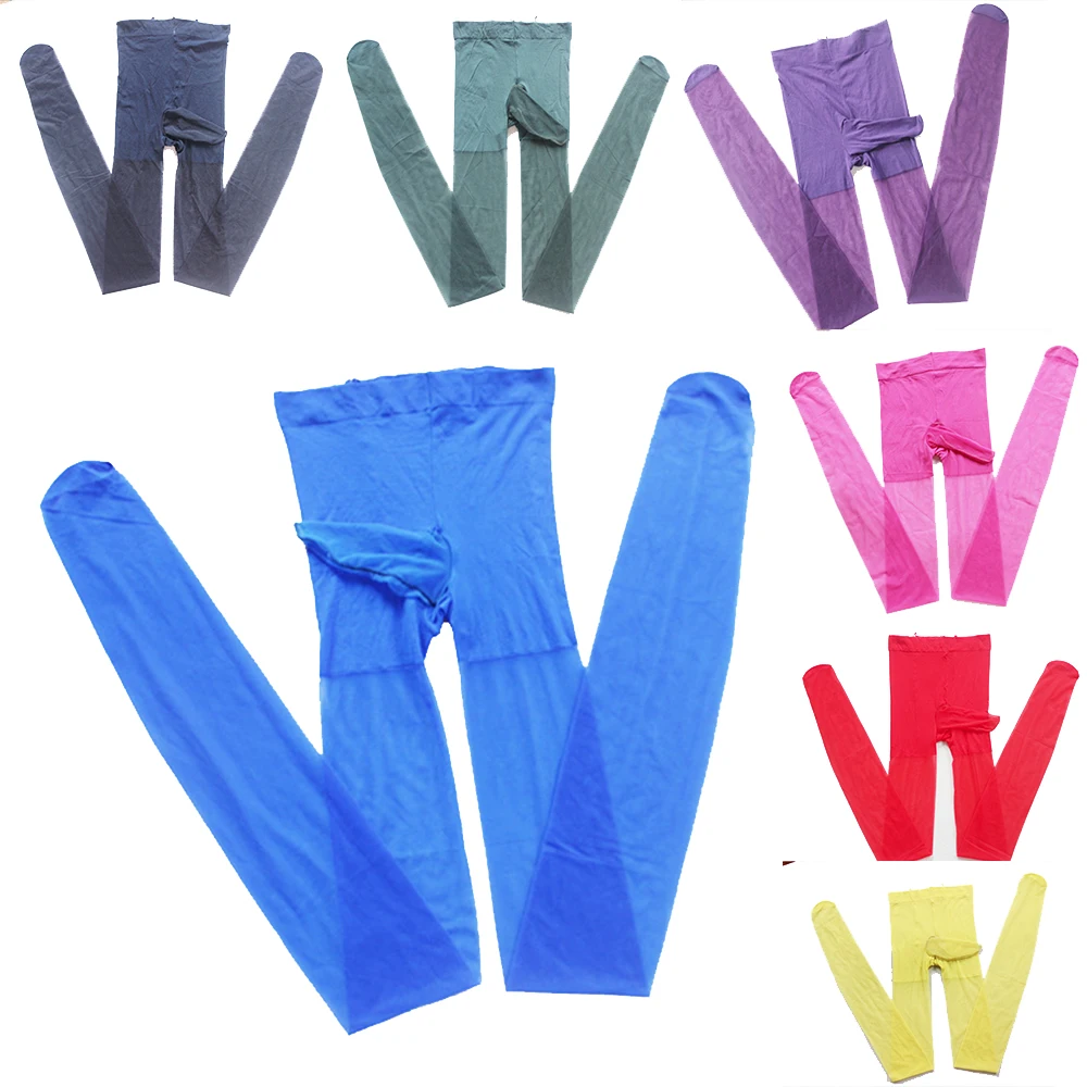 New Tights Ultra Elastic Stockings Mens Transparent Silk Stockings Penis Pouch Sheath Underwear Men JJ