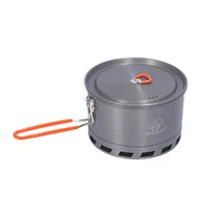 Bulin 1.5/2.1l Portable Outdoor Camping Hiking Heat Collection Tableware Energy Saving Pot Cooking Set 1