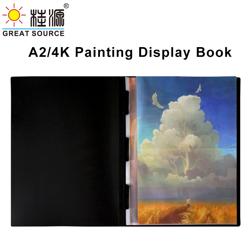 mqq-big-a2-display-book-drawing-presentation-book-10-transparent-pockets-folder475-615mm-187-242-2pcs