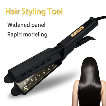 

Hair Flat iron Four-gear temperature adjustment Ceramic Tourmaline Curling iron Hair curler Straightener For Women hair Styling