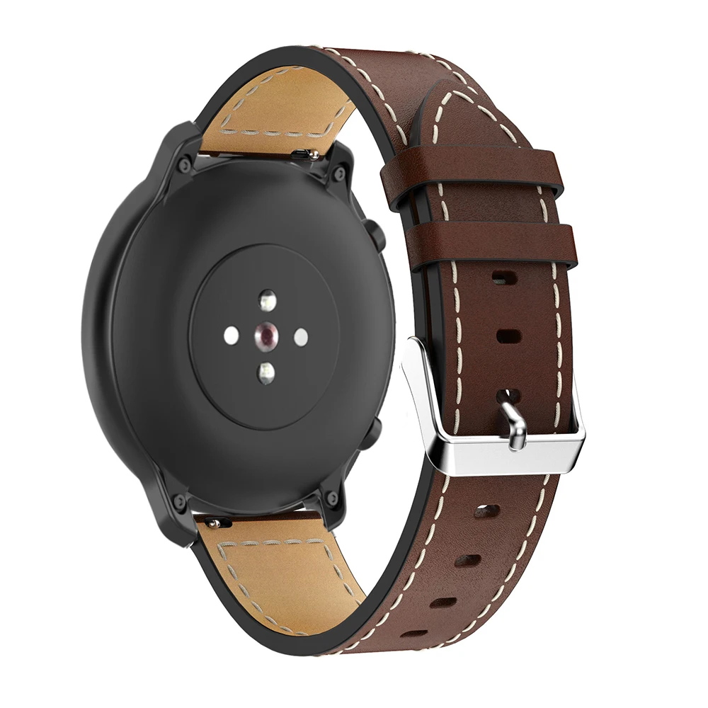 Кожаный ремешок для Xiaomi Huami Amazfit GTR 47 мм Смарт-часы браслет для huawei Watch GT 2/samsung gear S3 классический ремень