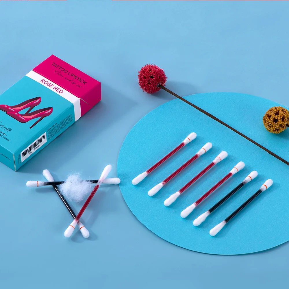 Lipstick Cigarette Cotton Swab 20 pcs/Set Lipstick Portable Waterproof Liquid Non-Stick Cup Tattoo Lip Tint Lipgloss lip gloss,lip makeup,lip glaze,lip tint,lip stain,lip lacquer