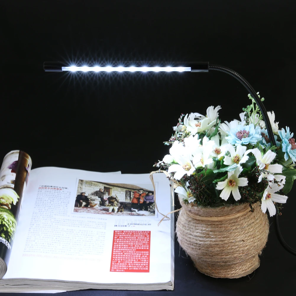 10 LED Metal Flexible USB Light Eye Protect Night Reading Book Lamp w/ Touch Switch USB Gadgets for Notebook Laptop PC Computer