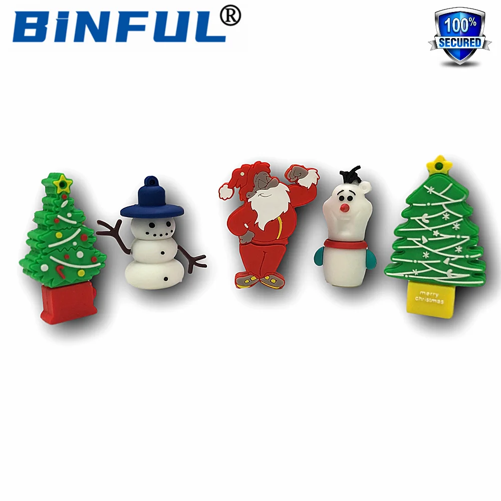Usb флеш-накопитель BINFUL на тему Рождества 4 ГБ 8 16 32 64 128 256 usb 2 0 | Компьютеры и офис