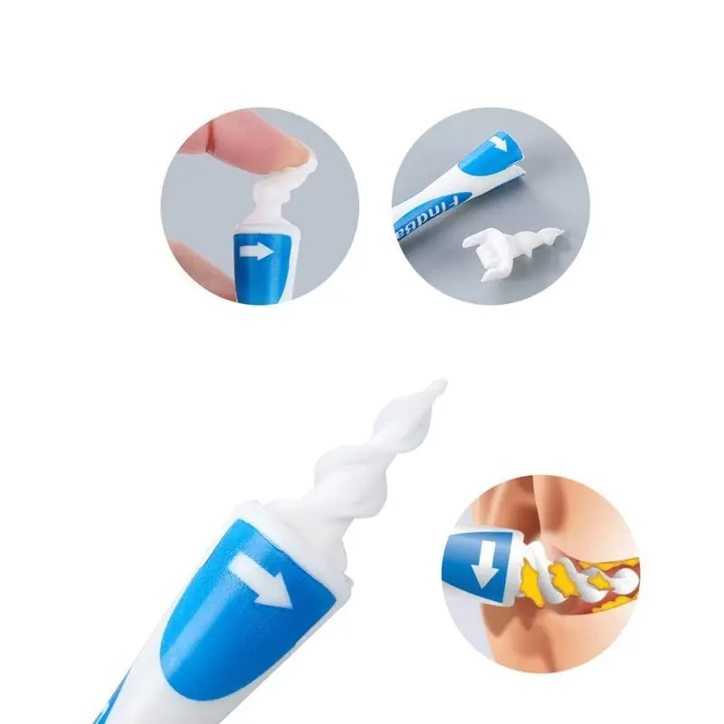 Silicone Ear Cleaner Spiral Rotating Earpick Earwax Removal Health Care Tools With 16 Replacement Tips F42B