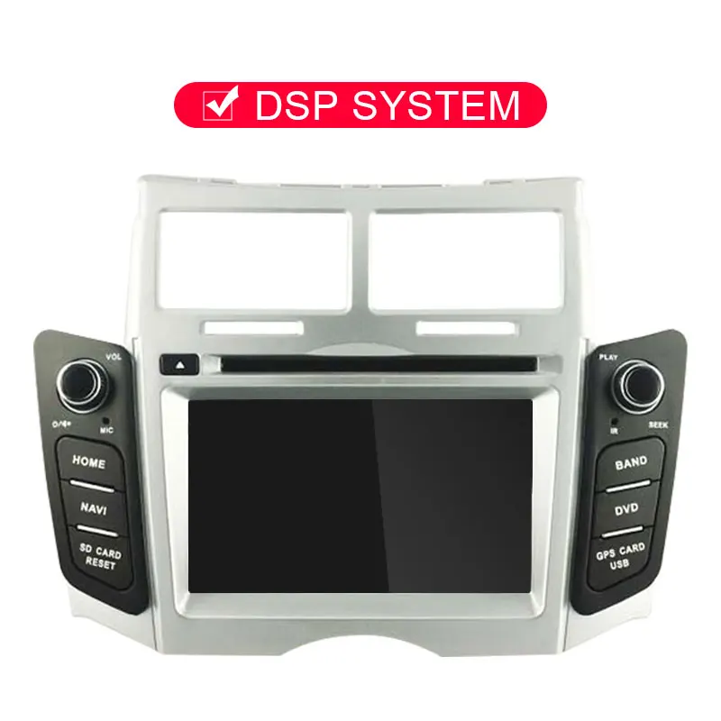 JDASTON Android 9,0 автомобильный dvd-плеер для Toyota Yaris 2005-2011 gps навигация 2 Din автомагнитола стерео Авто Аудио Восьмиядерный 4G+ 64G - Цвет: With DSP