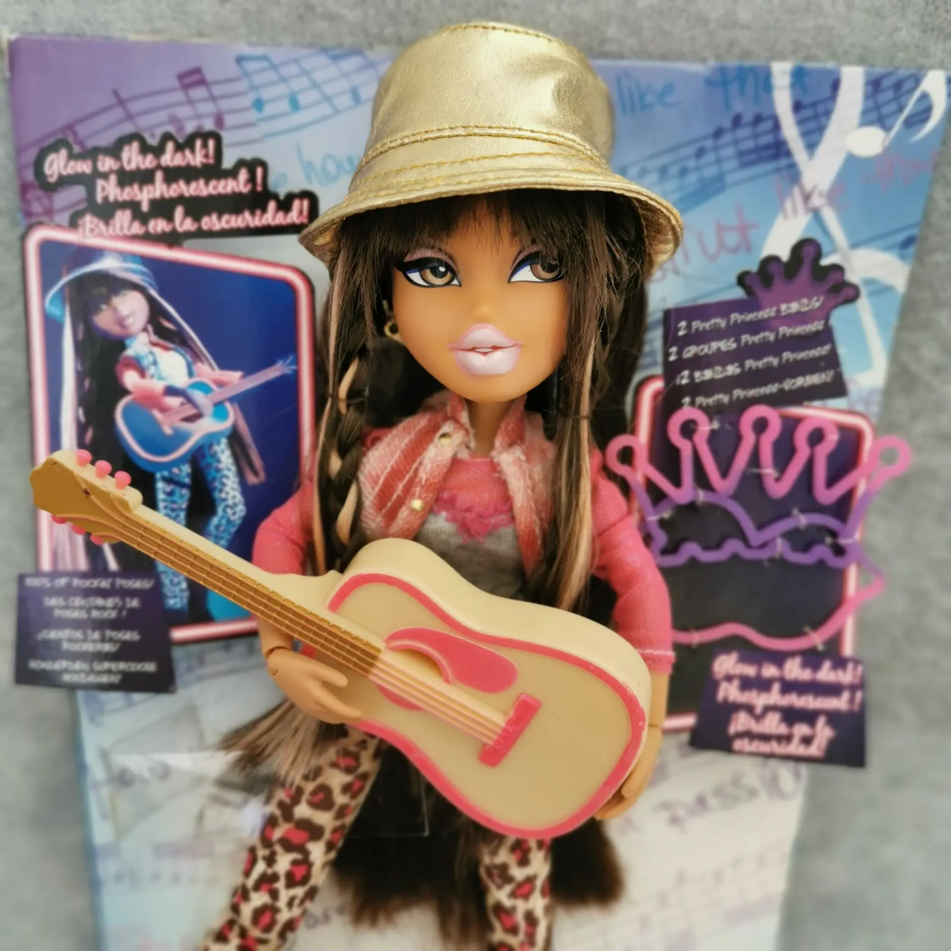 Оригинальная в коробке MGA BRATZ рок кукла YASMIN гитара кукла платье Кукла лучший подарок для девочки длинные волосы DIY Мечта игрушки для детей