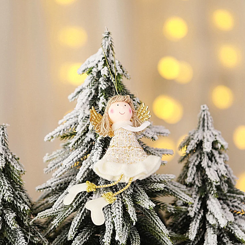 Angel Doll 4 м золотой серебряный белый 4 м маленький кулон в виде снежинки Рождественские украшения для дома НОВОГОДНИЕ зимние вечерние украшения - Color: Angel Doll