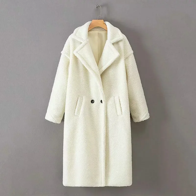 

New Style European And American-Style Women's Clothing Teddy Hair Long Coat Jacket Versitile Fashion